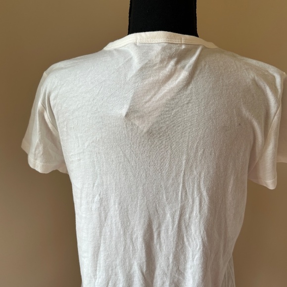 *ELIZABETH AND JAMES* Off-White Short Sleeve Scoop Neck Shirt NWT Size Small - Picture 5 of 9